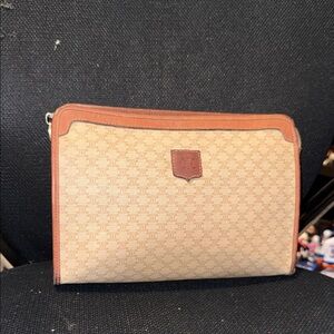 Celine Tan and Brown Clutch